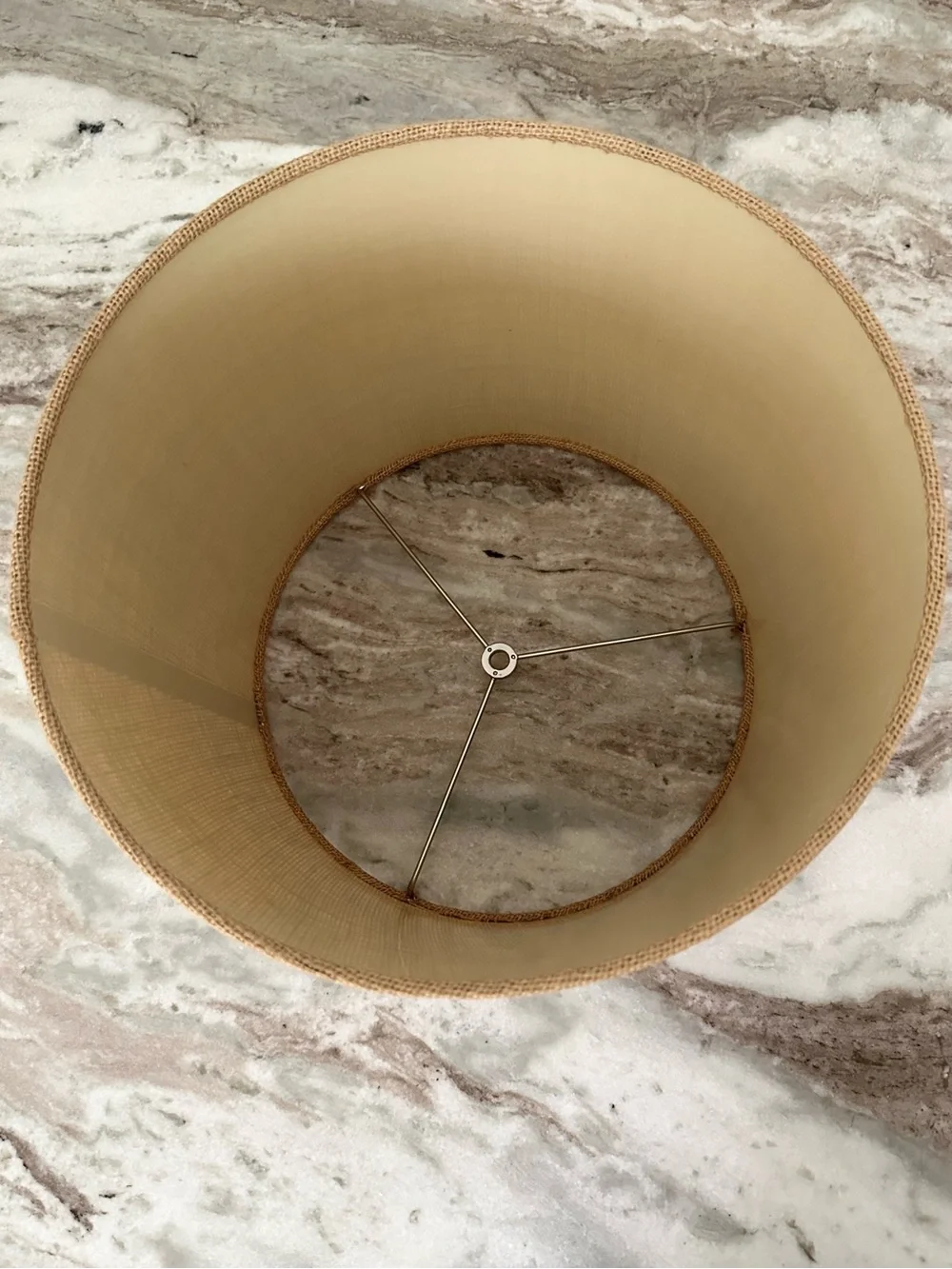 Tan Burlap Drum Table Lamp Shade